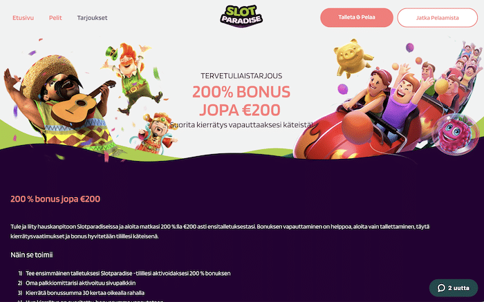 Kuva Slot Paradisen bonuksesta