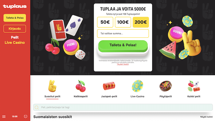 Tuplaus Casinon tervetulobonus